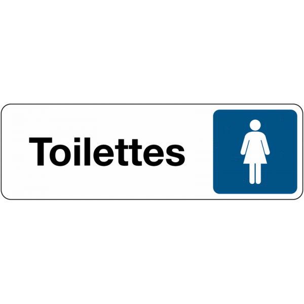 Panneau Signalétique - Toilettes Femme - en PVC ou Metallex