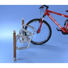 Range-vélo de sol à 1 place avec piédestal