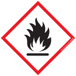 Pictogramme Solides Inflammables SGH02 40x40 mm ou 100x100mm