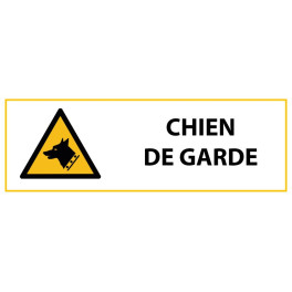 Panneau de Danger "Chien de Garde" Vinyle 297x105mm