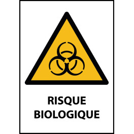 Panneau de Danger "Risque biologique" Vinyle A5