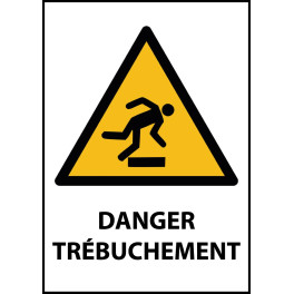 Panneau de Danger "Trébuchement" Vinyle A5