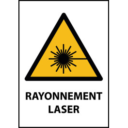 Panneau de Danger "Rayonnement laser" Vinyle A5