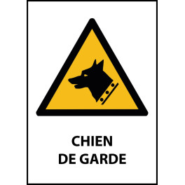 Panneau de Danger "Chien de Garde" Vinyle A5