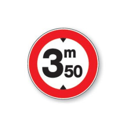 Panneau de circulation Plat Aludibond - Hauteur limitée 3m50