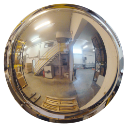 Miroir hémisphérique vertical de sécurité - 1/2 - Polymir - 3 tailles