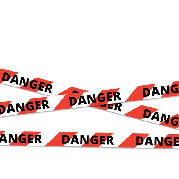 Rubalise rouge et blanc 50 mm x 100 m - Ruban de signalisation de chantier,  travaux, balisage - périmètre de sécurité - zone de danger - marque