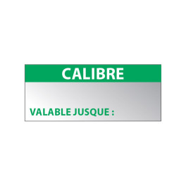 Lot étiquettes Aluminium "Calibre"