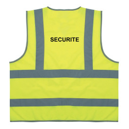 Sur mesure - Gilet de sécurité jaune à 4 bandes "Sécurité"