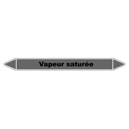 Marqueur de Tuyauterie "Vapeur saturée" en Vinyle Laminé