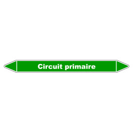 Marqueur de Tuyauterie "Circuit primaire" en Vinyle Laminé