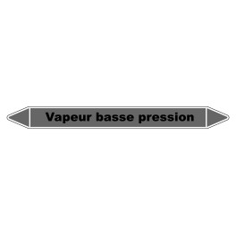 Marqueur de Tuyauterie "Vapeur basse pression" en Vinyle Laminé