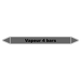 Marqueur de Tuyauterie "Vapeur 4 bars" en Vinyle Laminé