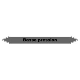 Marqueur de Tuyauterie "Basse pression" en Vinyle Laminé