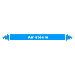 Marqueur de Tuyauterie "Air stérile" en Vinyle Laminé