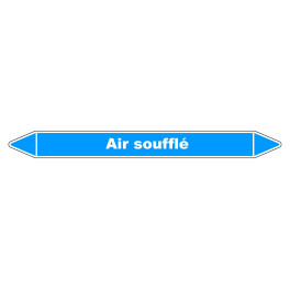 Marqueur de Tuyauterie "Air soufflé" en Vinyle Laminé