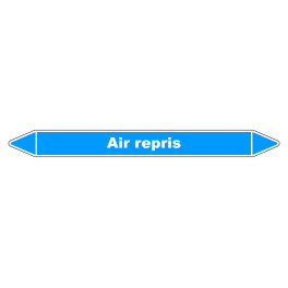 Marqueur de Tuyauterie "Air repris" en Vinyle Laminé