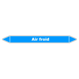 Marqueur de Tuyauterie "Air froid" en Vinyle Laminé