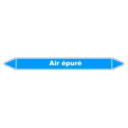 Marqueur de Tuyauterie "Air épuré" en Vinyle Laminé