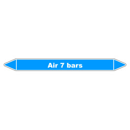 Marqueur de Tuyauterie "Air 7 bars" en Vinyle Laminé