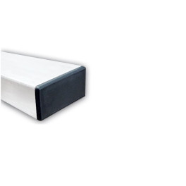 Poteau Rectangulaire en Acier Galvanisé Blanc 80 x 40 mm