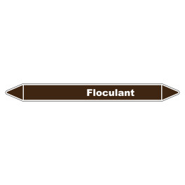 Marqueur de Tuyauterie Floculant 150 x 12 mm Vinyle Laminé