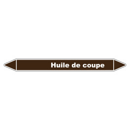 Marqueur de Tuyauterie Huile de coupe 150 x 12 mm Vinyle Laminé