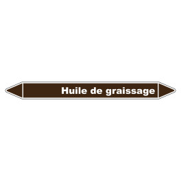 Marqueur de Tuyauterie Huile de graissage 150 x 12 mm Vinyle Laminé