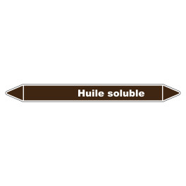 Marqueur de Tuyauterie Huile soluble 150 x 12 mm Vinyle Laminé