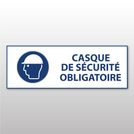 Panneau d'obligation ISO EN 7010 "Casque de sécurité obligatoire" M014