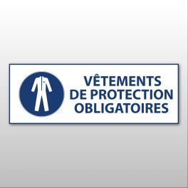 Panneau d'obligation ISO EN 7010 "Vêtements de protection obligatoires" M010