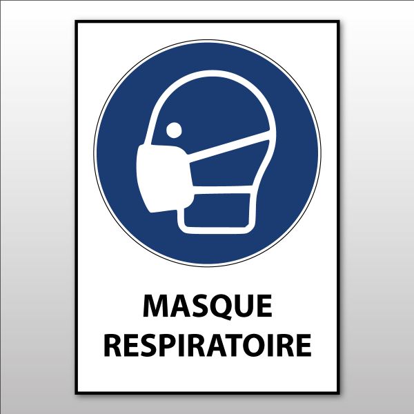Masque respiratoire - M016 - Panneau d'obligation ISO EN 7010