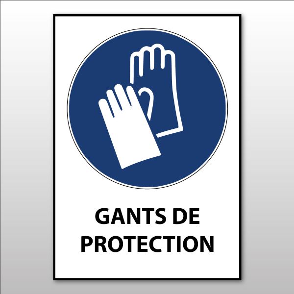 Panneau Iso En 7010 - Gants De Protection Obligatoires - M009