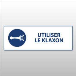 Panneau d'Obligation ISO 7010 "Utiliser le klaxon" M029 - Vinyle - 297 x 105 mm