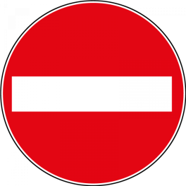 Panneau d'interdiction - Ne pas stationner - Rigide Ø 30 cm