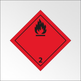 Signalisation de transport normalisée ADR - "Gaz inflammables"