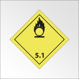 Signalisation de transport normalisée ADR - "Matières comburantes"