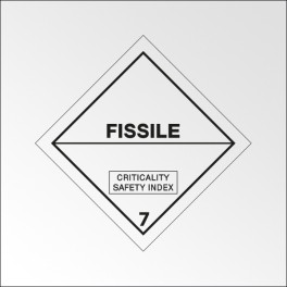 Signalisation de transport normalisée ADR - "Fissile"