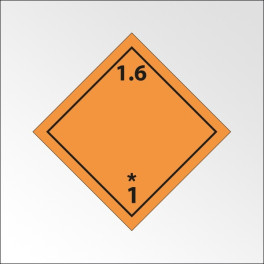 Signalisation de transport normalisée ADR - "Matières et objets explosifs n°1-6"