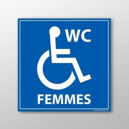 Panneau signalétique "WC Femmes PMR"