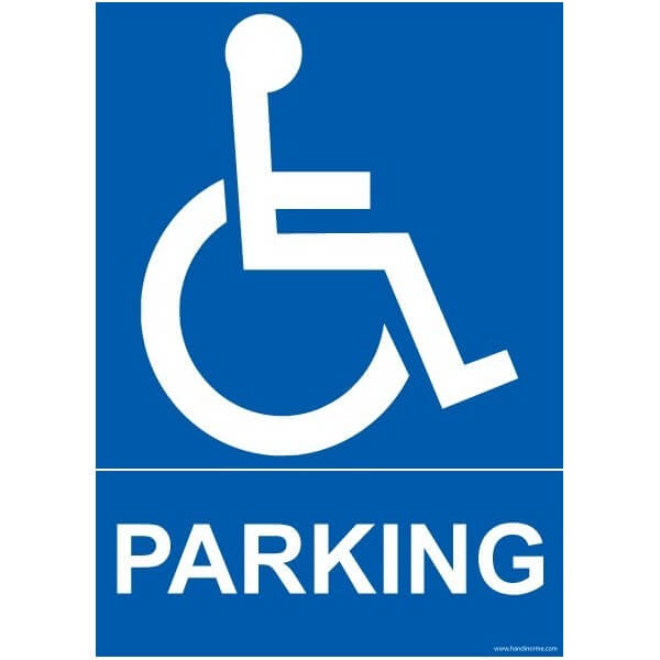 Panneau PMR - Parking avec picto - Disponible en 3 dimensions