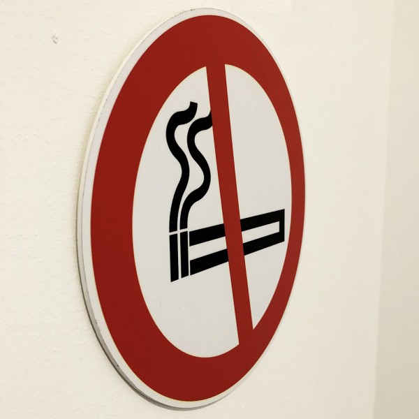Panneau 'défense de fumer' p002 pvc ou vinyle adhésif autocollant