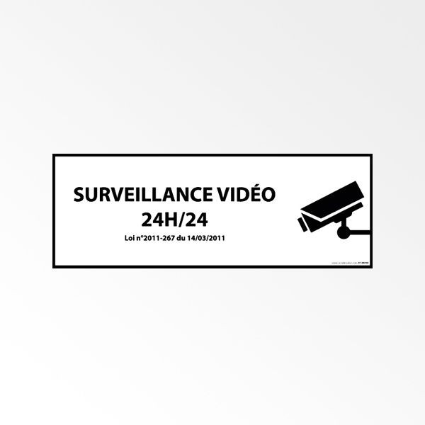Autocollants surveillance video propriete alarme