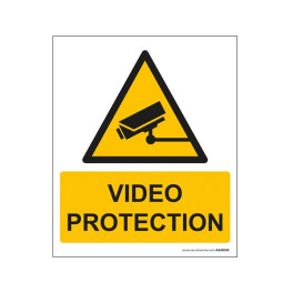 Panneau rectangulaire de sécurité vidéo protection