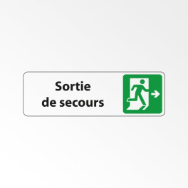 Panneau Signalétique "Sortie de secours à droite"