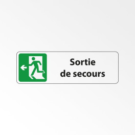 Panneau Signalétique "Sortie de secours à gauche"