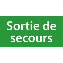 Etiquette de signalisation "Sortie de secours" pour bloc autonome