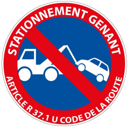 Panneau de circulation Plat Aludibond - Stationnement gênant