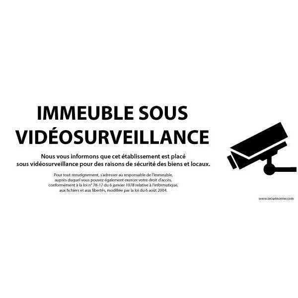 Panneau site sous surveillance vidéo 2 PVC
