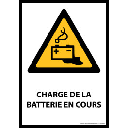 Panneau ISO EN 7010 - Charge en cours de la batterie - W026